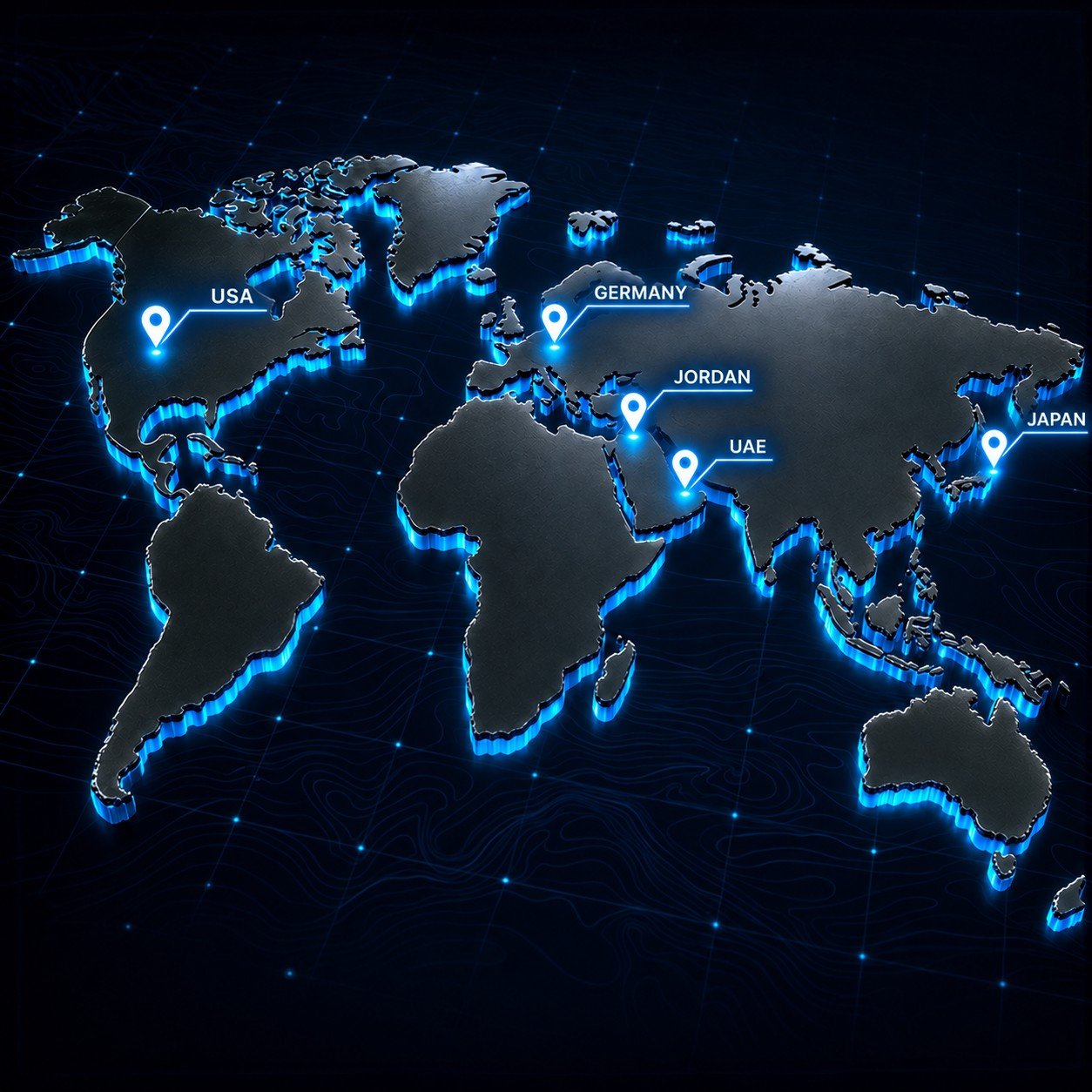 World map graphic showing the regions ECONS works in